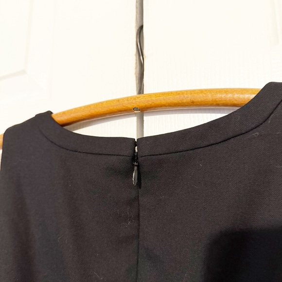 J. Crew Wool Blend Sheath Dress Black 0 Office Career Suiting Classic Sleeveless - Picture 7 of 10